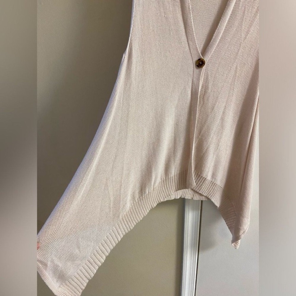 Wooden Ships Cream Knit Cardigan vest Medium - Picture 4 of 7